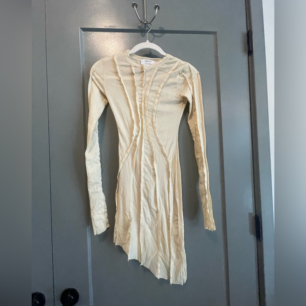 NWOT Sami Miro Vintage Assymetrical dress in ivory color size xs